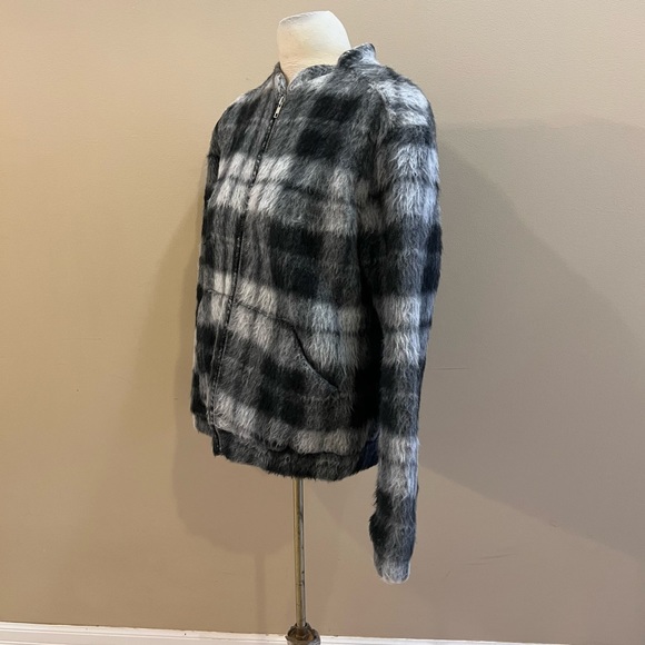 TIGER OF SWEDEN mohair blend checkered bomber - Picture 5 of 10